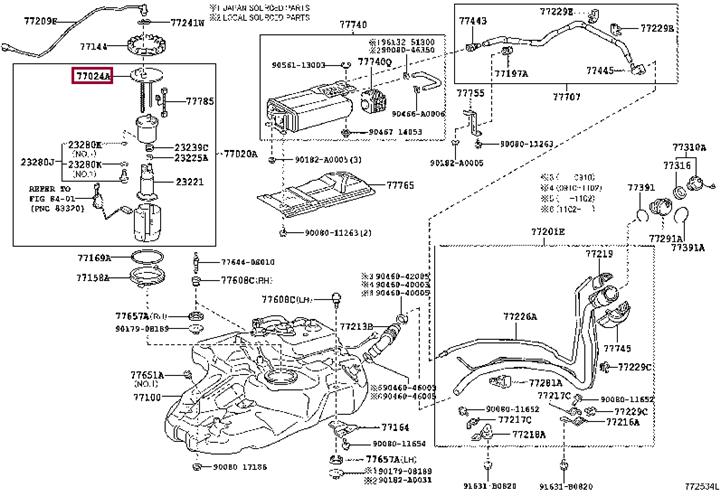 770240E030 Toyota Fuel pump