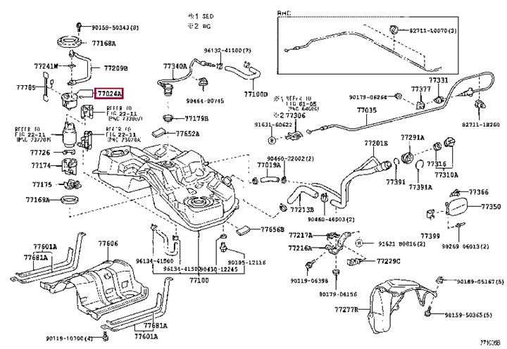 7702430040 Toyota Fuel pump module