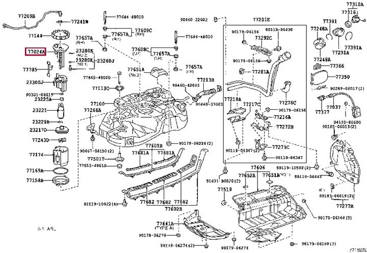 7702448010 Toyota Fuel pump module