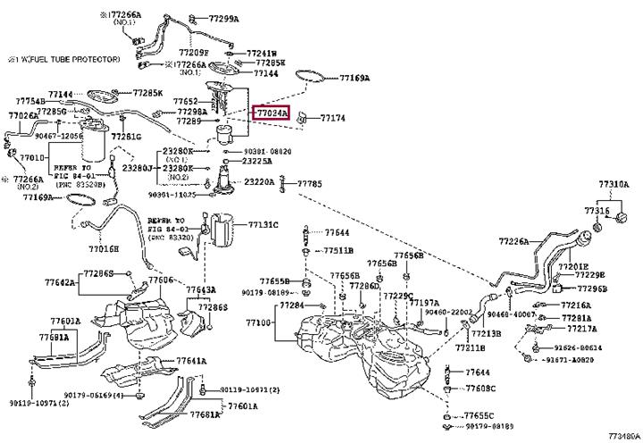 7702453080 Toyota Fuel pump