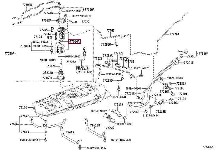 7702458020 Toyota Fuel pump