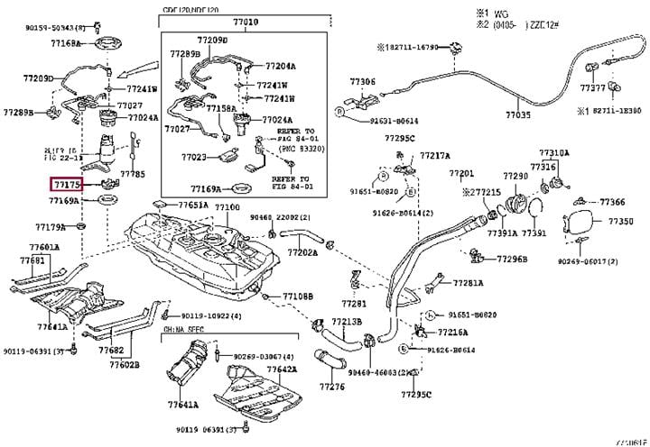 Fuel pump module Toyota: 7717547010 Toyota fuel pump bracket