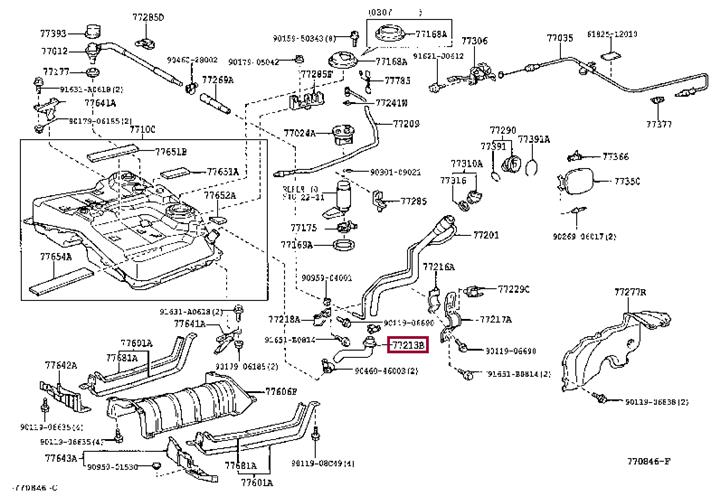 7721342050 Toyota HOSE, FUEL TANK TO