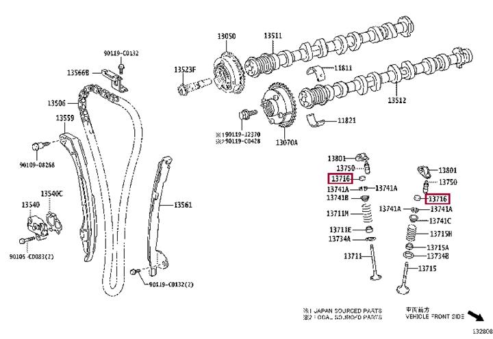 Toyota 13716-75020 Seal, valve stem 1371675020