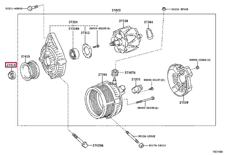 2741627010 Toyota Nut