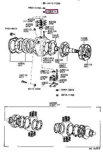 4232360020 Toyota Differential washer support