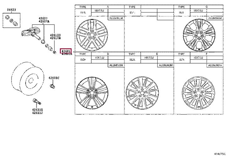 Toyota 42611-0E300 Wheel Steel Rim 426110E300