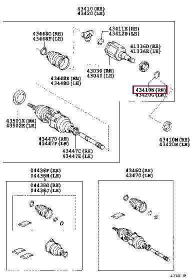 434250K040 Toyota Locking Ring