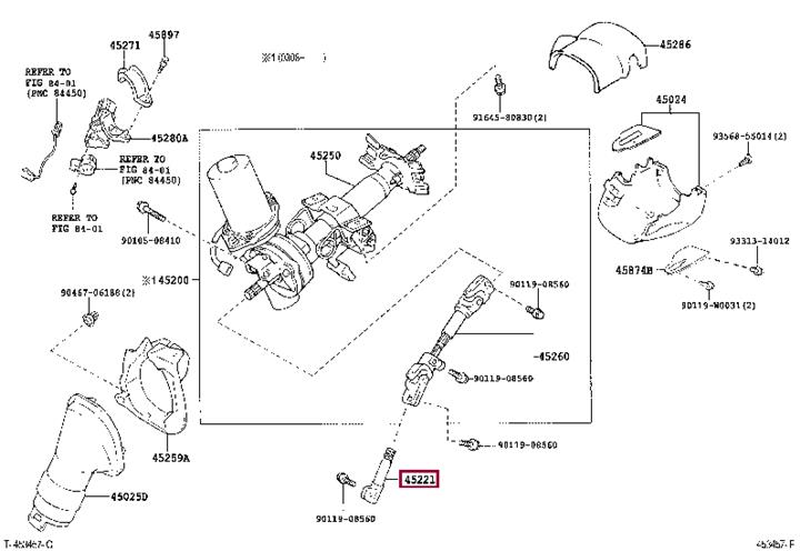 4522147041 Toyota Steering shaft