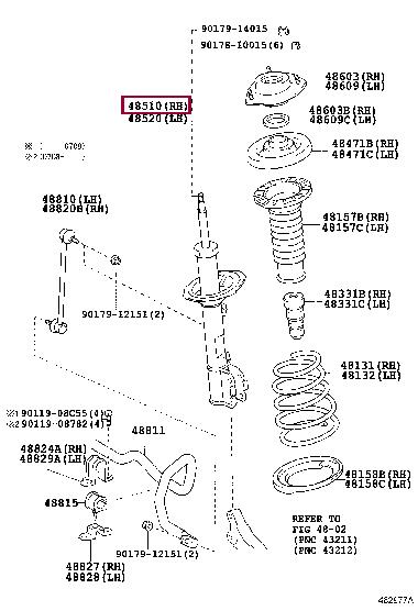 Toyota 48510-49805 Shock absorber assy 4851049805