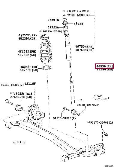 Toyota 48530-80486 Shock absorber assy 4853080486