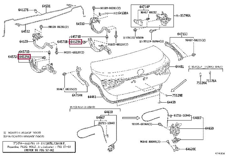 6452930180 Toyota SHIM, LUGGAGE