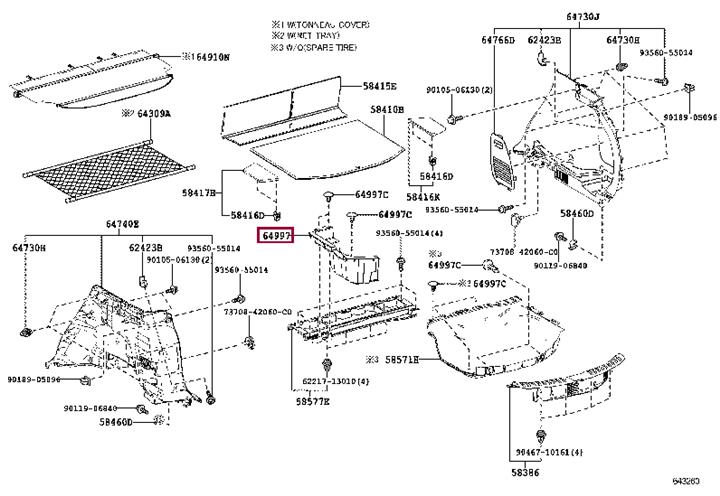 TRIMS Toyota 64997-42010
