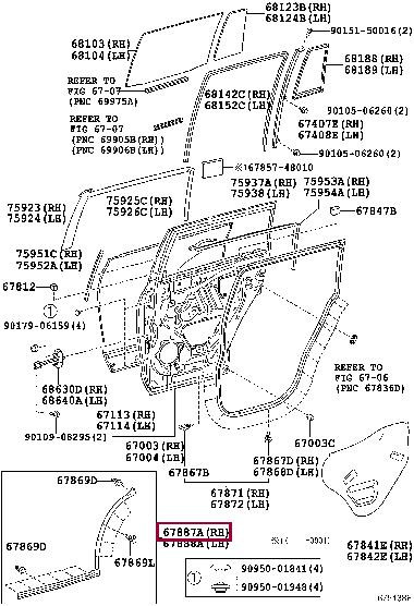 6788748020 Toyota Door seal