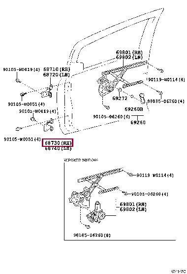 6873033021 Toyota Door hinge