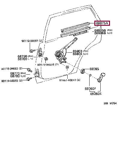 6997512020 Toyota Weatherstrip