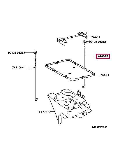 Bolt battery setting Toyota 74452-33010
