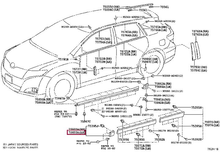 756020T900 Toyota Molding