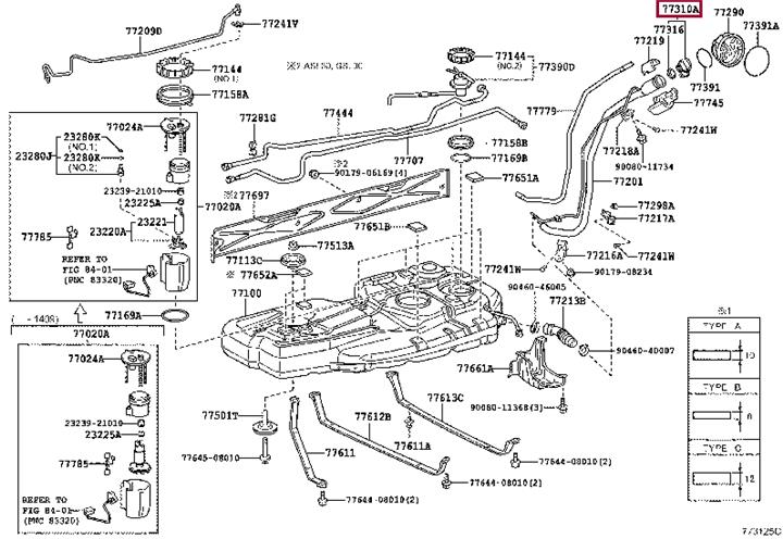 Toyota 77300-52040 Fuel Door Assembly 7730052040