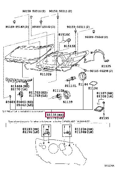 8114533B60 Toyota Headlamp