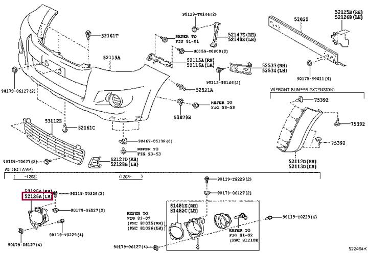 814820K040 Toyota Bumper cover