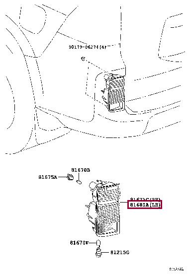 8168160090 Toyota Combination Rearlight