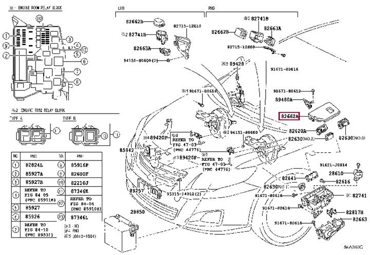 8266212570 Toyota Fuse box cover
