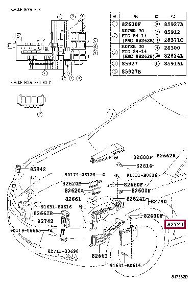 8272033120 Toyota Fuse box