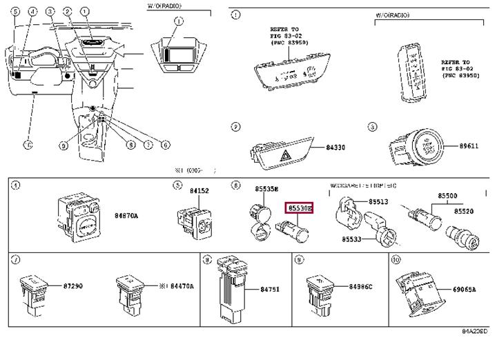 8553042010 Toyota Auto part