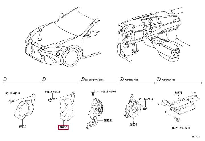 8652030670 Toyota Sound signal