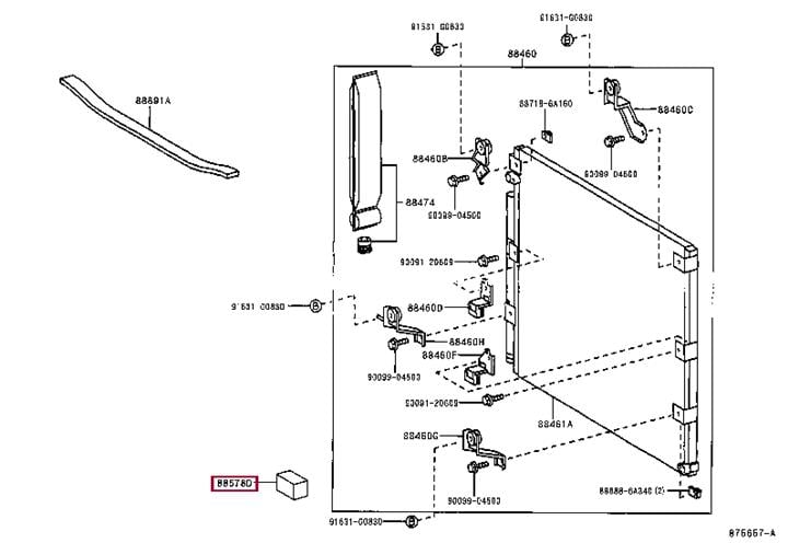 8857860190 Toyota Radiator pillow