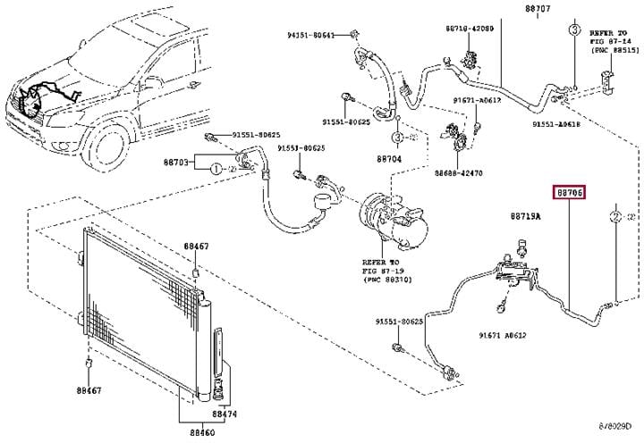 8870642370 Toyota Coolant pipe