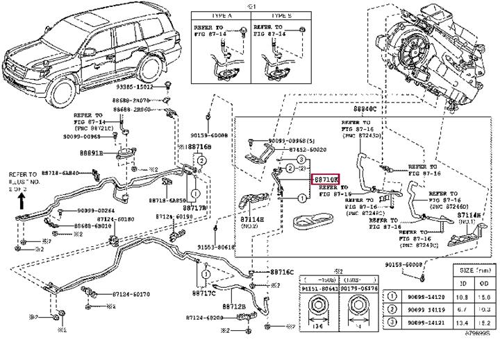 887106B670 Toyota Coolant pipe