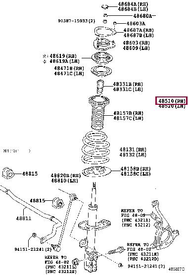 Toyota 48510-80648 Shock absorber assy 4851080648
