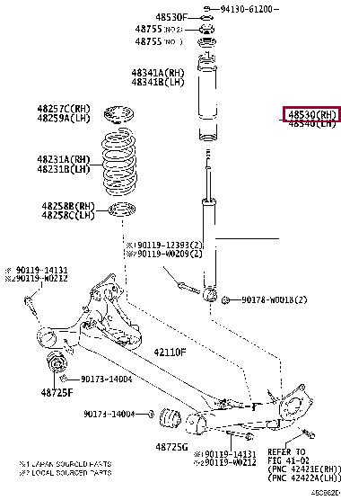 Toyota 48530-09W70 Shock absorber assy 4853009W70