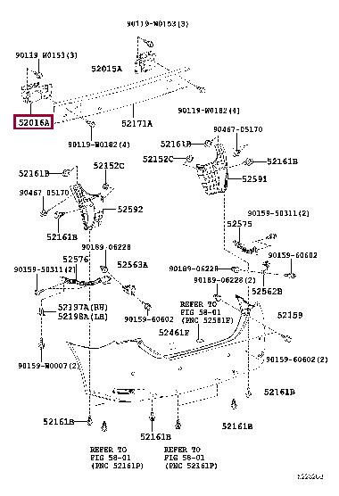 5201602100 Toyota ARM SUB-ASSY, RR BUM