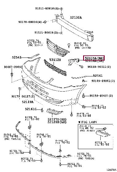 Buy Toyota 52115-02050 at a low price in United Arab Emirates!