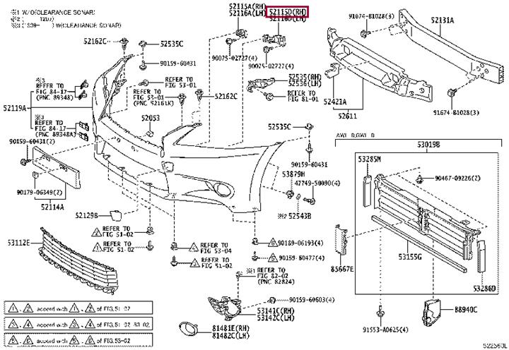 5211530150 Toyota Bracket bumper