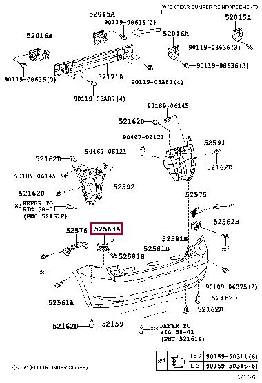 5256302030 Toyota Bracket bumper
