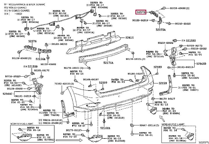 5257548040 Toyota Bracket bumper