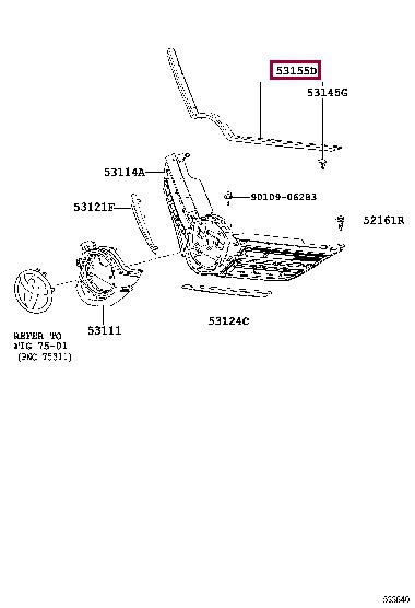 5303702010 Toyota Hood seal