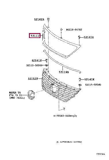 5310050902 Toyota Grille radiator