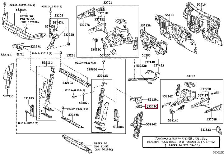 5327242011 Toyota Headlight mount