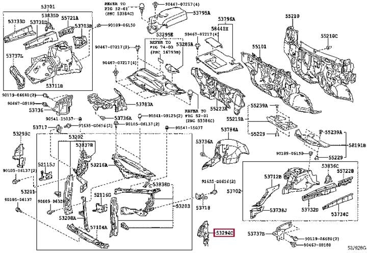 5329448110 Toyota Radiator deflector