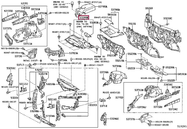 5329548042 Toyota Radiator deflector