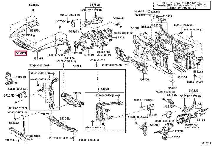 5329550030 Toyota Radiator deflector