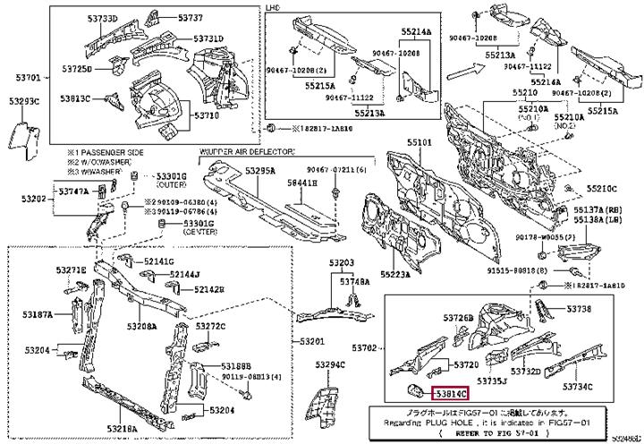 Toyota 53814-02030 Wing bracket 5381402030