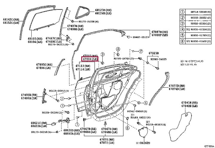 6700450060 Toyota Door back