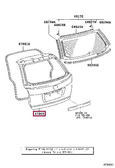 6700505091 Toyota Door back