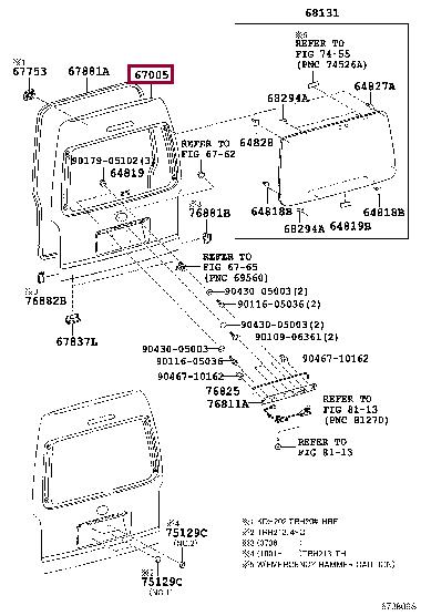6700526A61 Toyota Door back